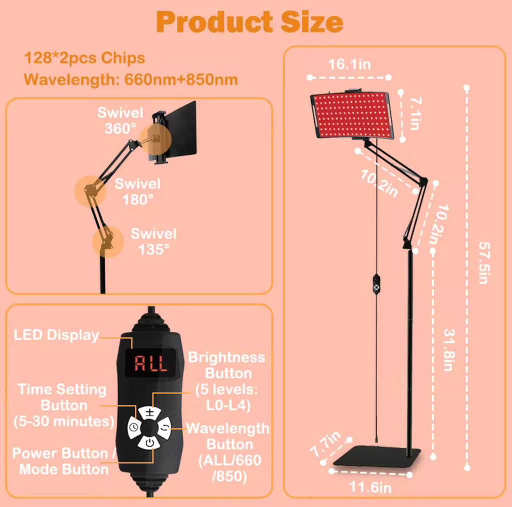 LED Therapy Panel - Professional Red & Near-Infrared Skin System
