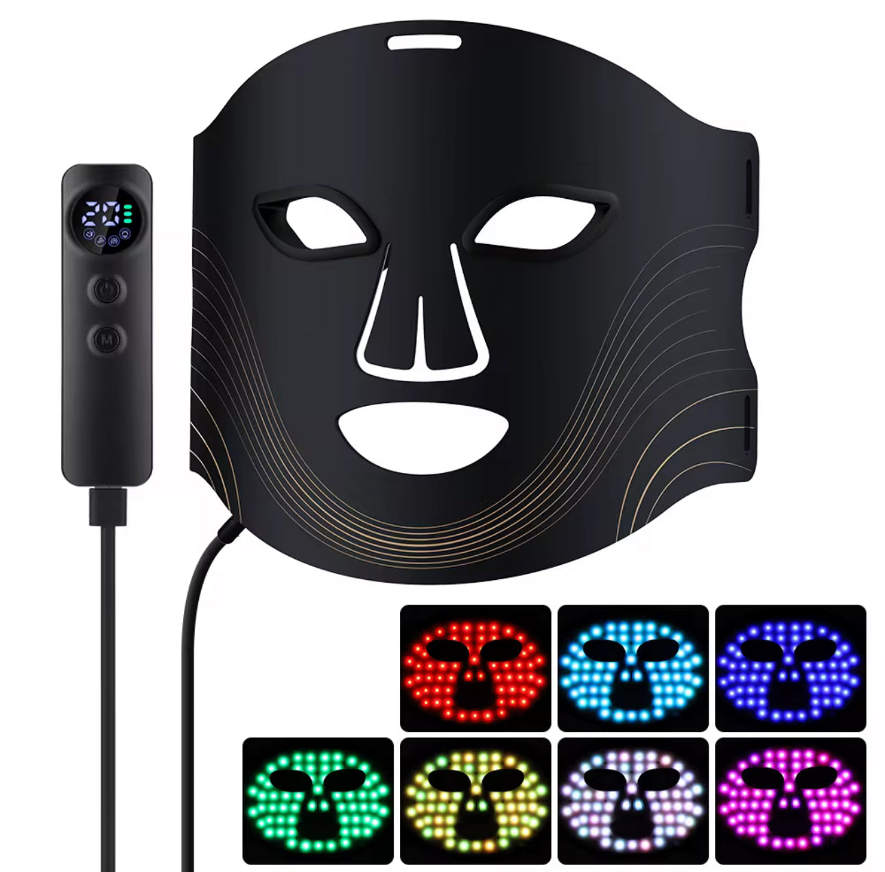 Terrea 7 Mode LED Light Therapy Mask | Red & Blue Light Skin Treatment