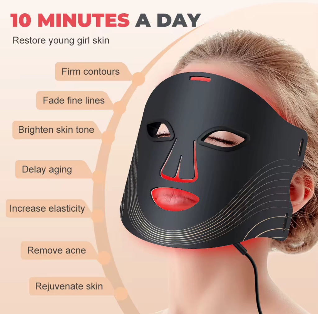 Terrea 7 Mode LED Light Therapy Mask | Red & Blue Light Skin Treatment